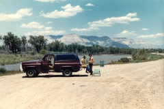 Eating lunch along the Colorado River