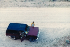 Dan with Blazer on dirt road in Utah