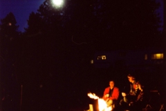 Campfire, moon and the gang (Ray is taking the picture)
