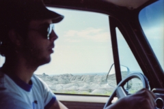 Dan driving through Badlands