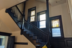 Main staircase windows along first to second floor flight